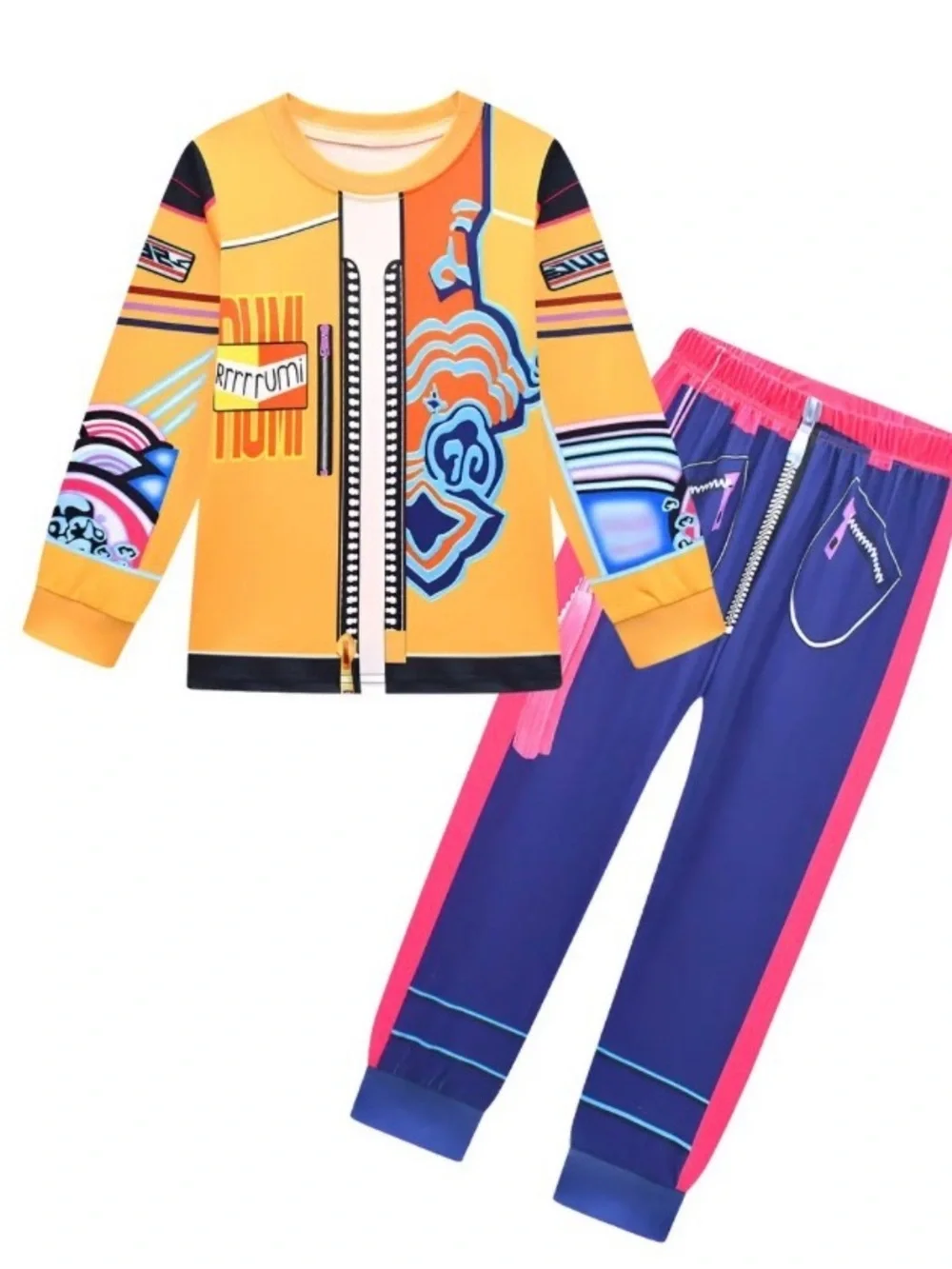 Demon Hunters K-Pop Set with Long Sleeves and Pants, Kid size 2T-3T. (110) Yell